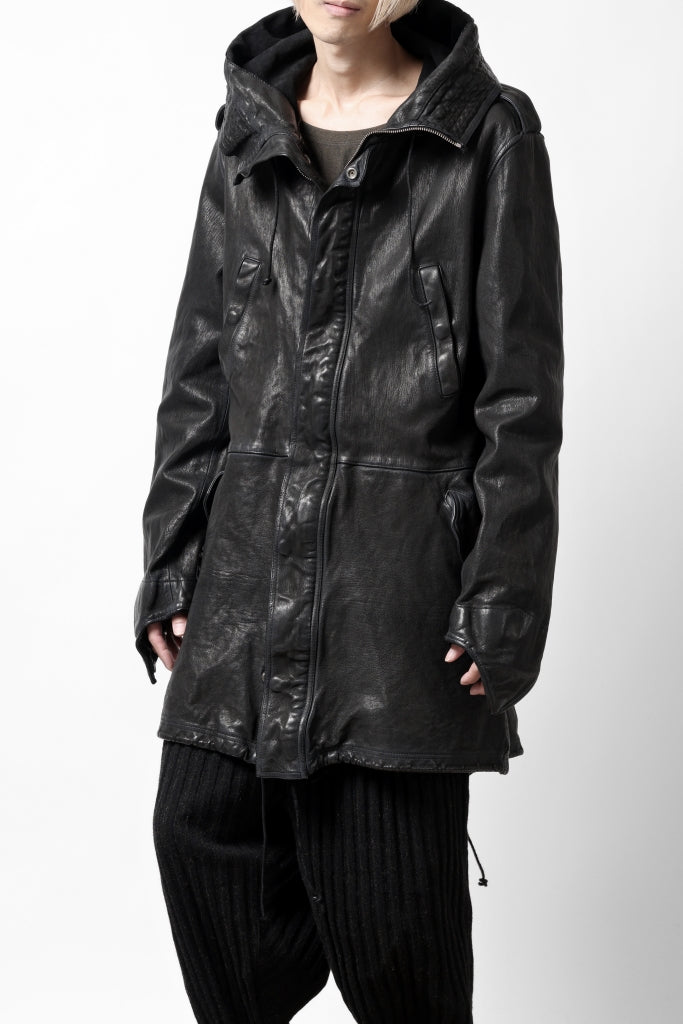 ISAMU KATAYAMA BACKLASH MODS COAT/GOAT LEATHER (GARMENT + SPRAY DYED)