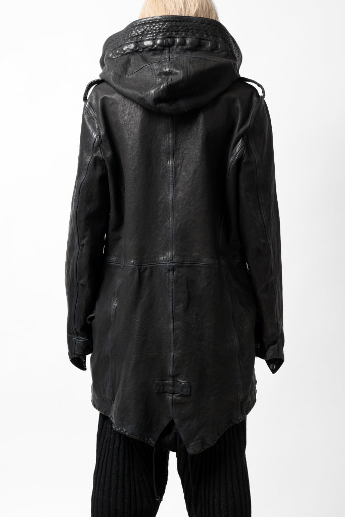 ISAMU KATAYAMA BACKLASH MODS COAT/GOAT LEATHER (GARMENT + SPRAY DYED)