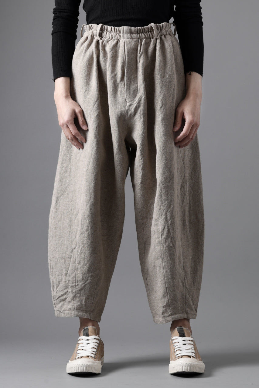 YUTA MATSUOKA dirts tapered trousers / no.14 linen canvas