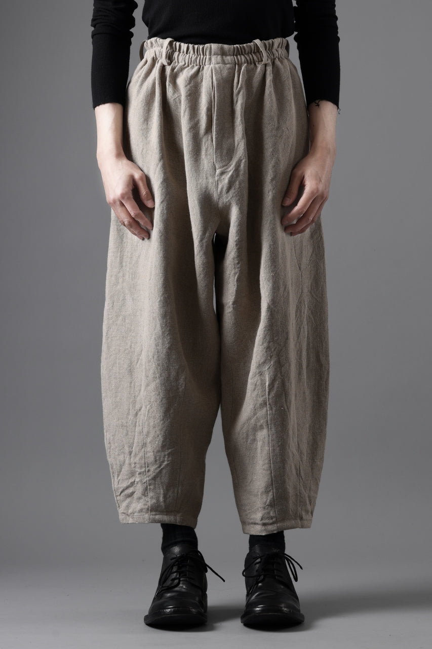 YUTA MATSUOKA dirts tapered trousers / no.14 linen canvas