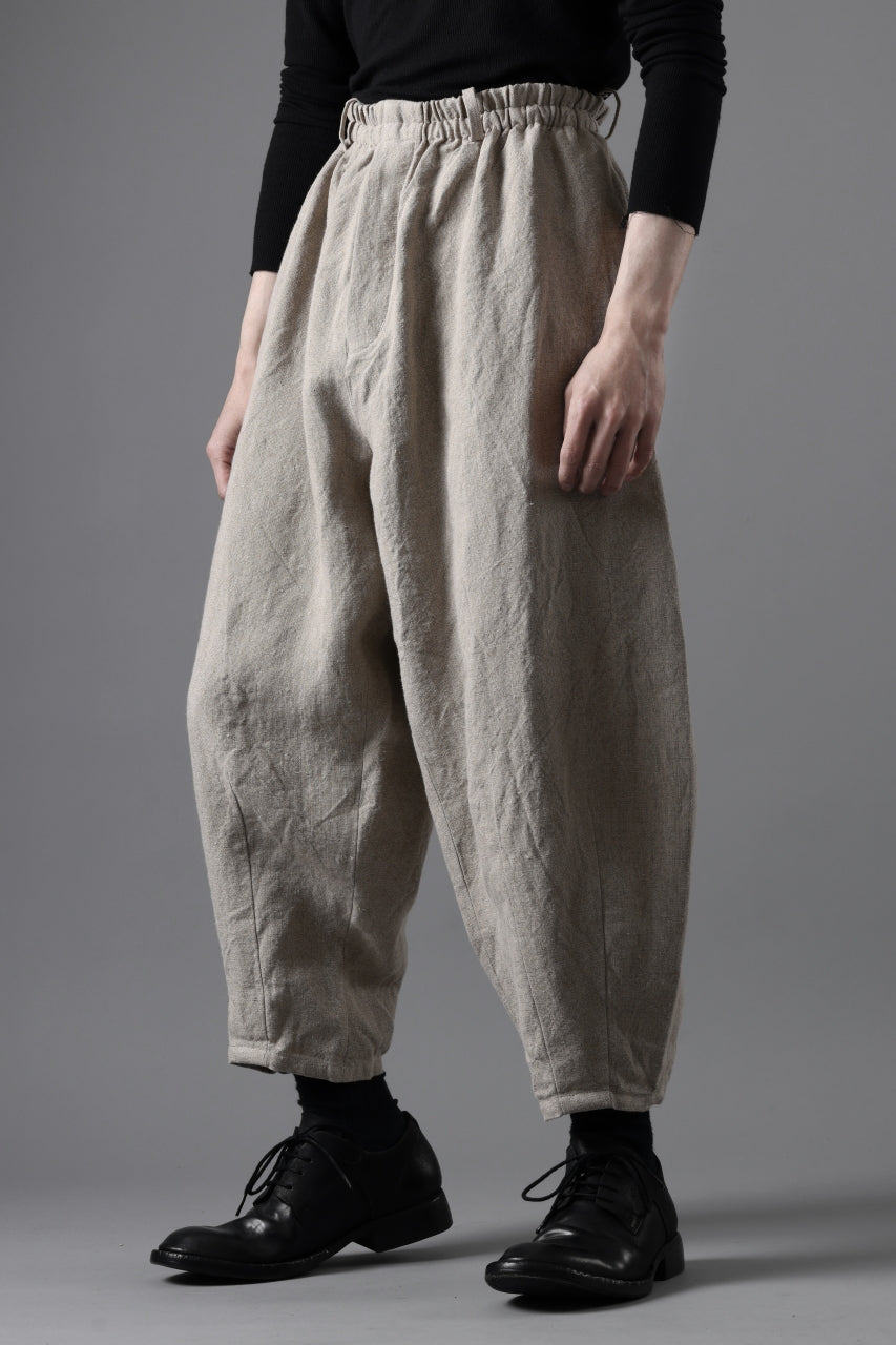 YUTA MATSUOKA dirts tapered trousers / no.14 linen canvas