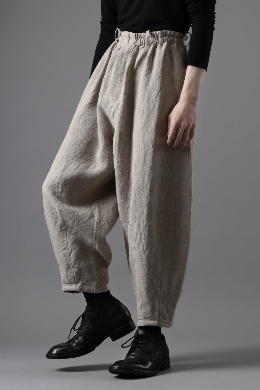 YUTA MATSUOKA dirts tapered trousers / no.14 linen canvas