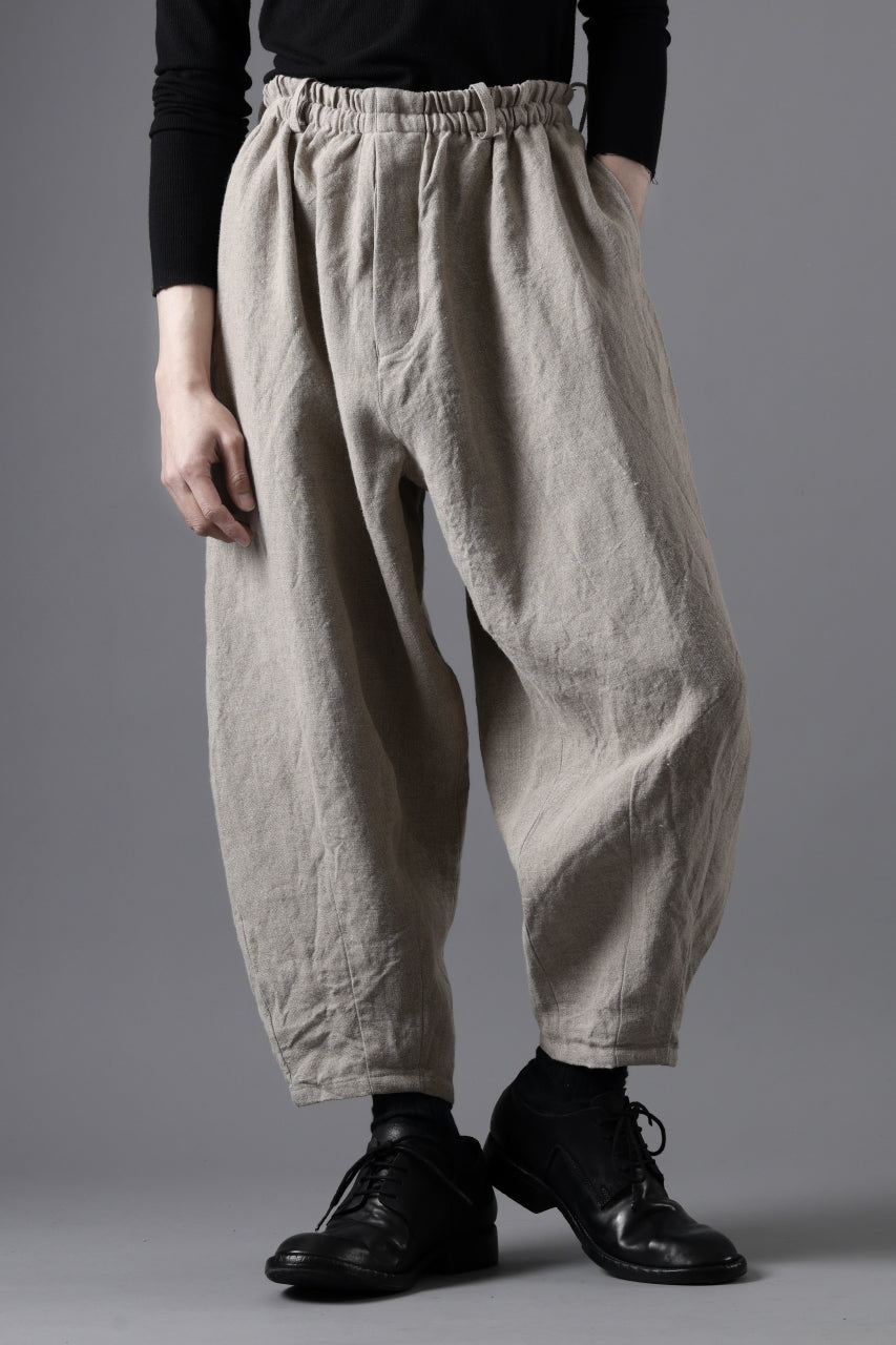 YUTA MATSUOKA dirts tapered trousers / no.14 linen canvas