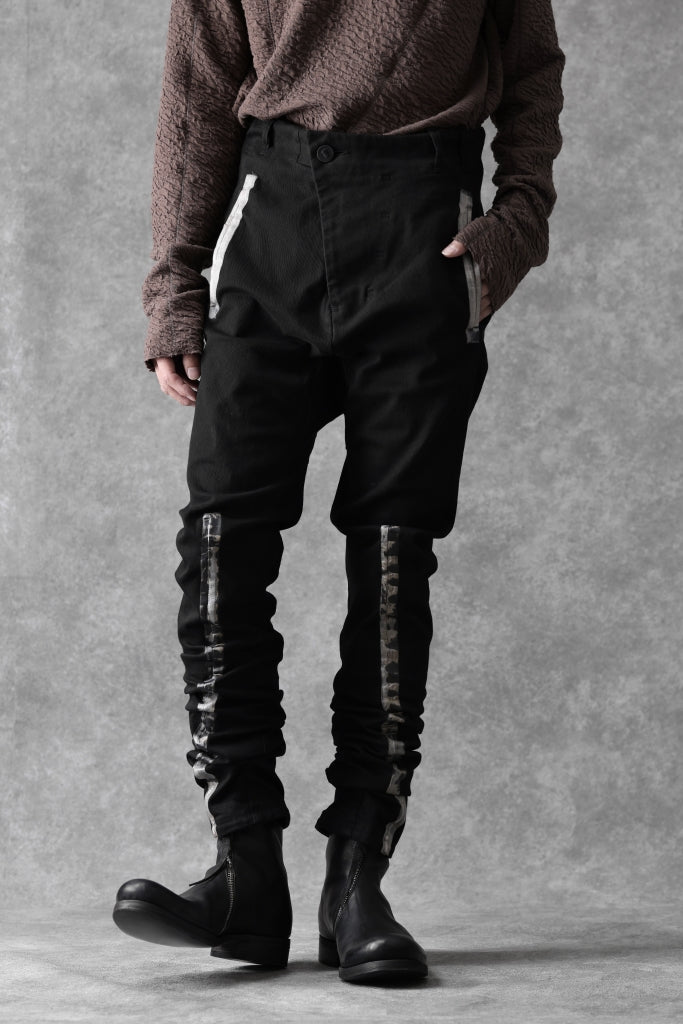 BORIS BIDJAN SABERI SLIM FIT PANTS / OBJECT DYED & SEAM TAPED "P11-F1939"