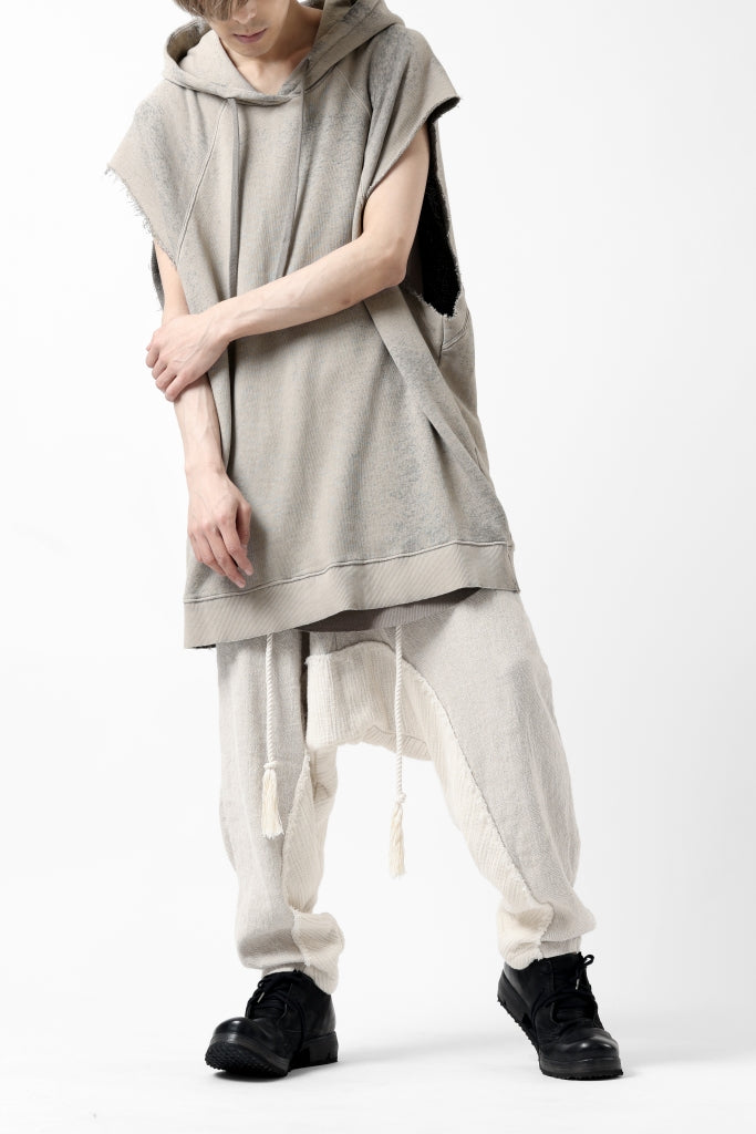 thomkrom SPLAY DYED SLEEVELESS HOODIE TOPS / FRENCH TERRY ORGANIC