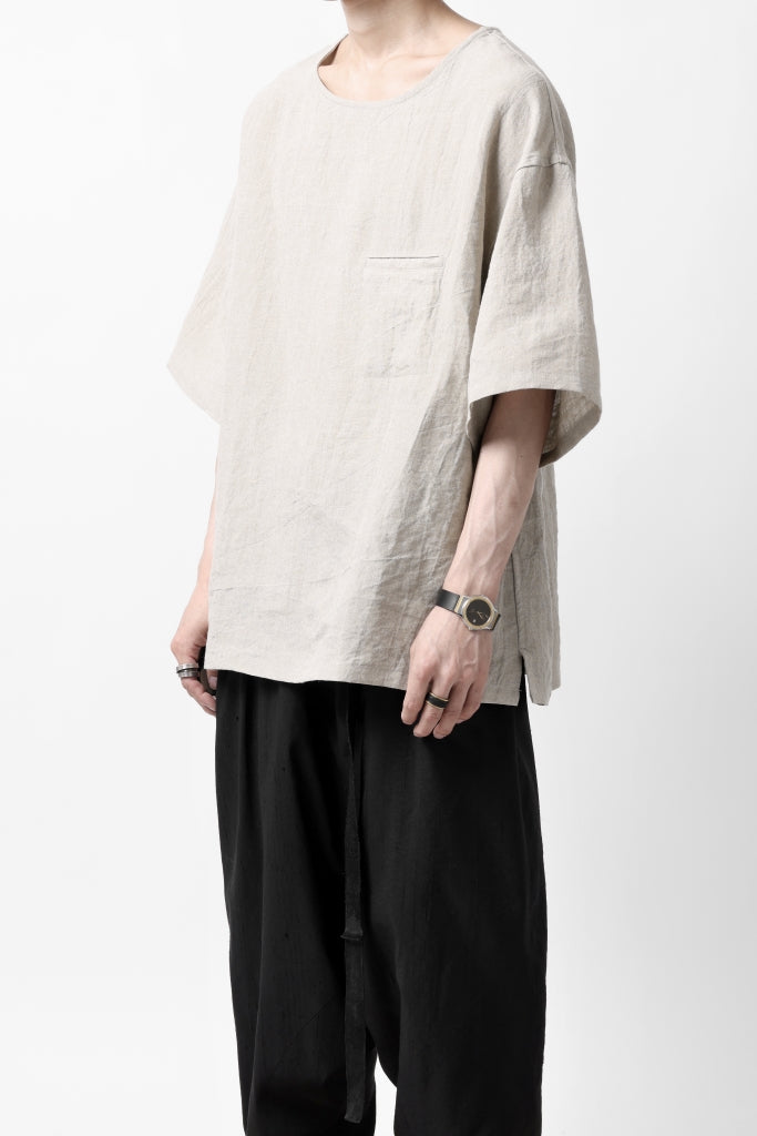 ISAMU KATAYAMA BACKLASH PULLOVER POCKET SHIRT / SOFT LINEN