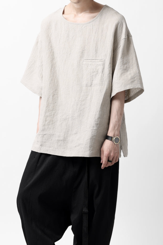 ISAMU KATAYAMA BACKLASH PULLOVER POCKET SHIRT / SOFT LINEN