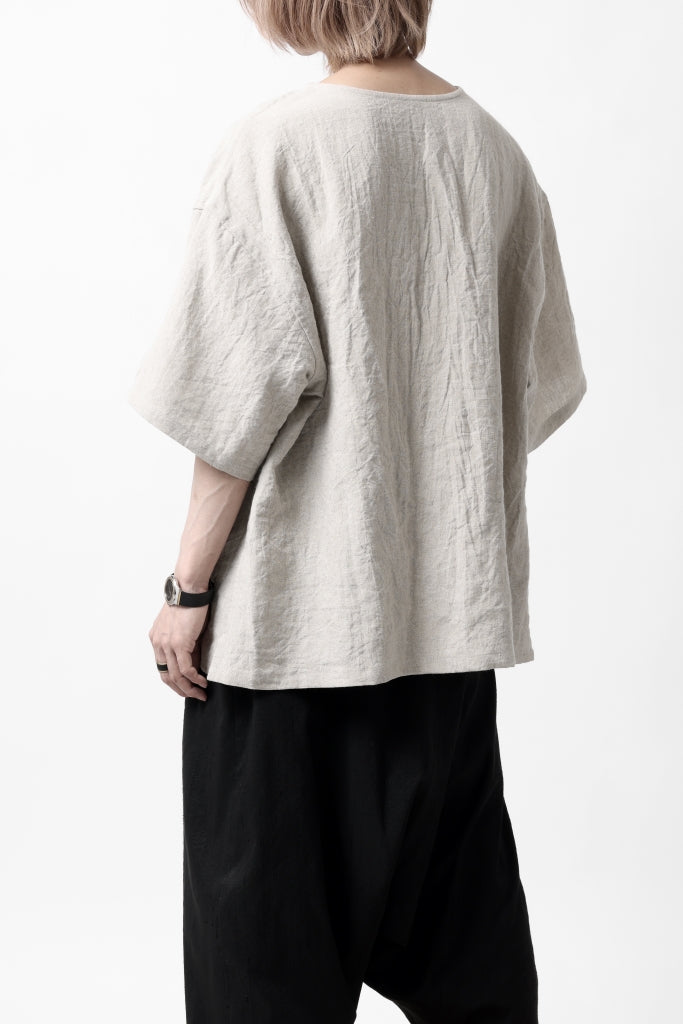 ISAMU KATAYAMA BACKLASH PULLOVER POCKET SHIRT / SOFT LINEN