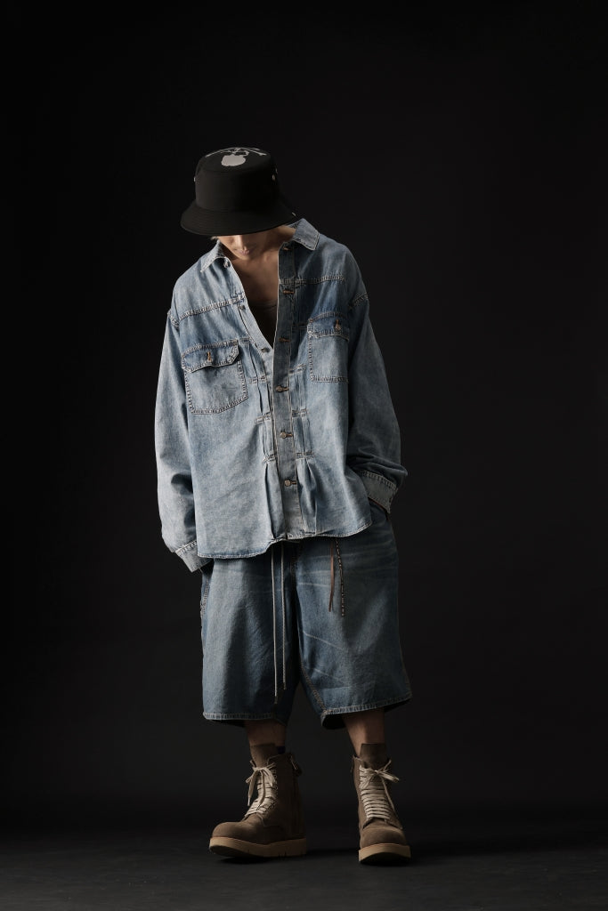 mastermind WORLD LIGHT OZ SELVEDGE DENIM SHIRT / SPECIAL WATER REPELLENT