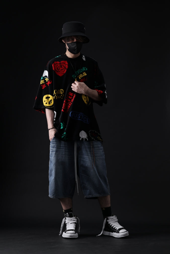 mastermind JAPAN ALL-OVER DESIGN VELOUR TEE / BOXY FIT