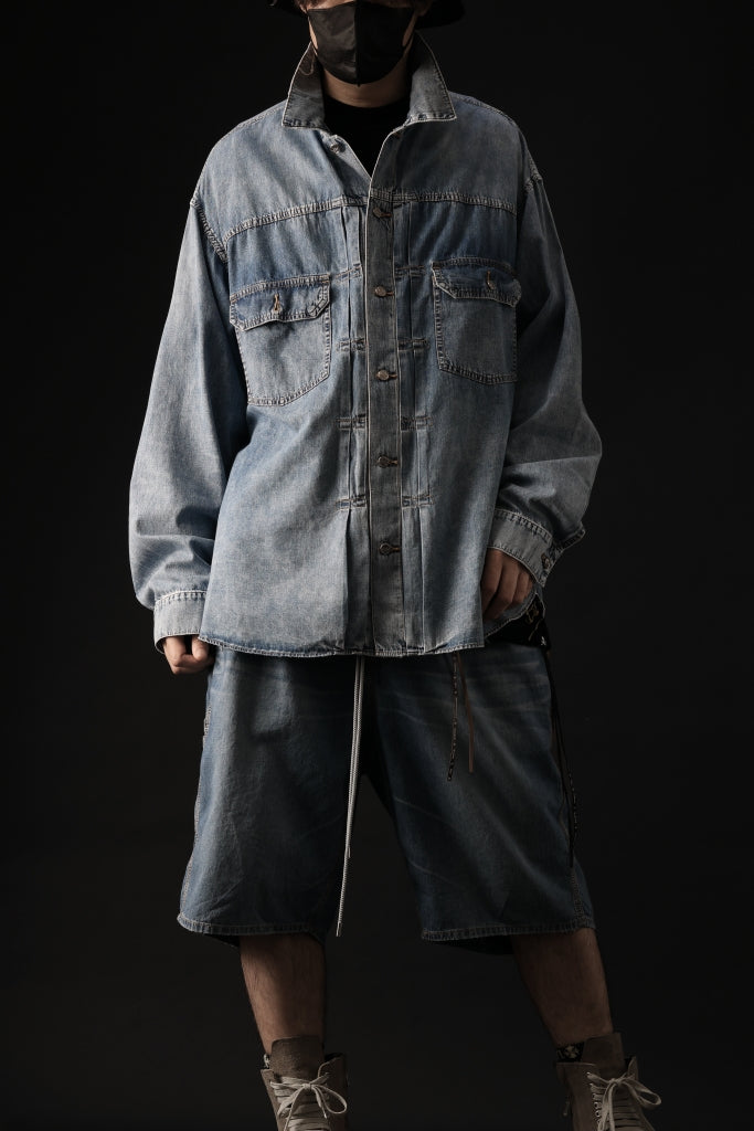 mastermind WORLD LIGHT OZ SELVEDGE DENIM SHIRT / SPECIAL WATER REPELLENT