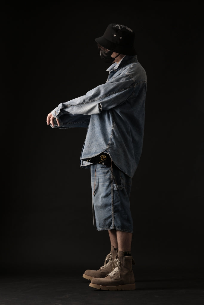 mastermind WORLD LIGHT OZ SELVEDGE DENIM SHIRT / SPECIAL WATER REPELLENT