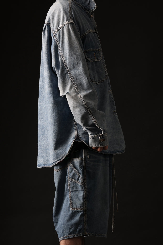 mastermind WORLD LIGHT OZ SELVEDGE DENIM SHIRT / SPECIAL WATER REPELLENT