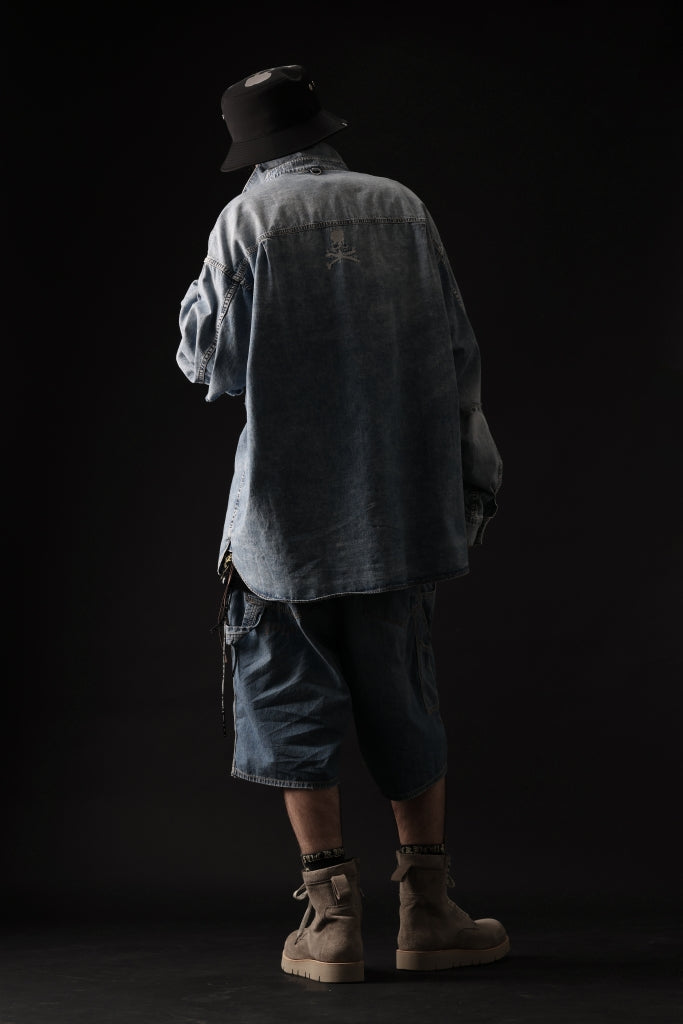 mastermind WORLD LIGHT OZ SELVEDGE DENIM SHIRT / SPECIAL WATER REPELLENT