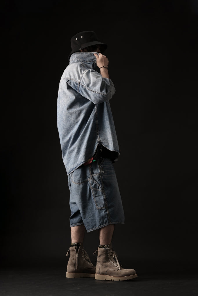 mastermind WORLD LIGHT OZ SELVEDGE DENIM SHIRT / SPECIAL WATER REPELLENT