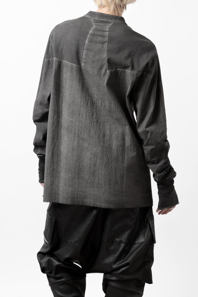 thomkrom NO COLLAR SHIRT/ JERSEY+WOVEN