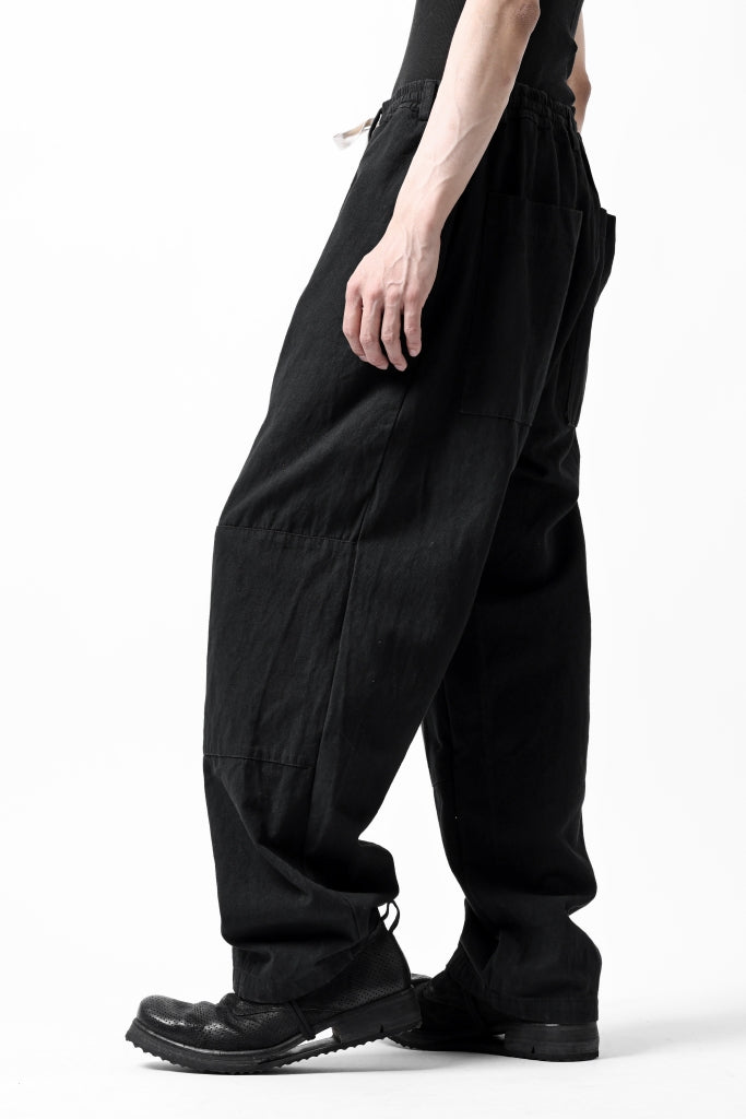 _vital easy straight trousers / cotton linen loose ox