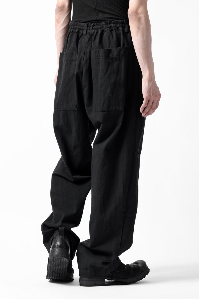 _vital easy straight trousers / cotton linen loose ox