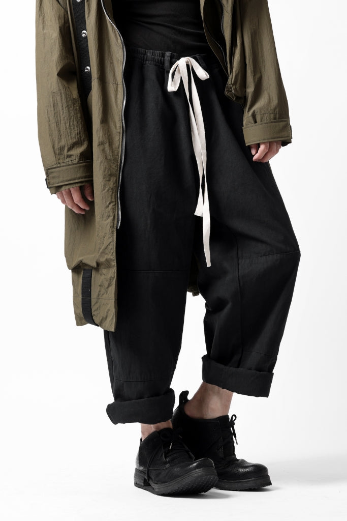 _vital easy straight trousers / cotton linen loose ox