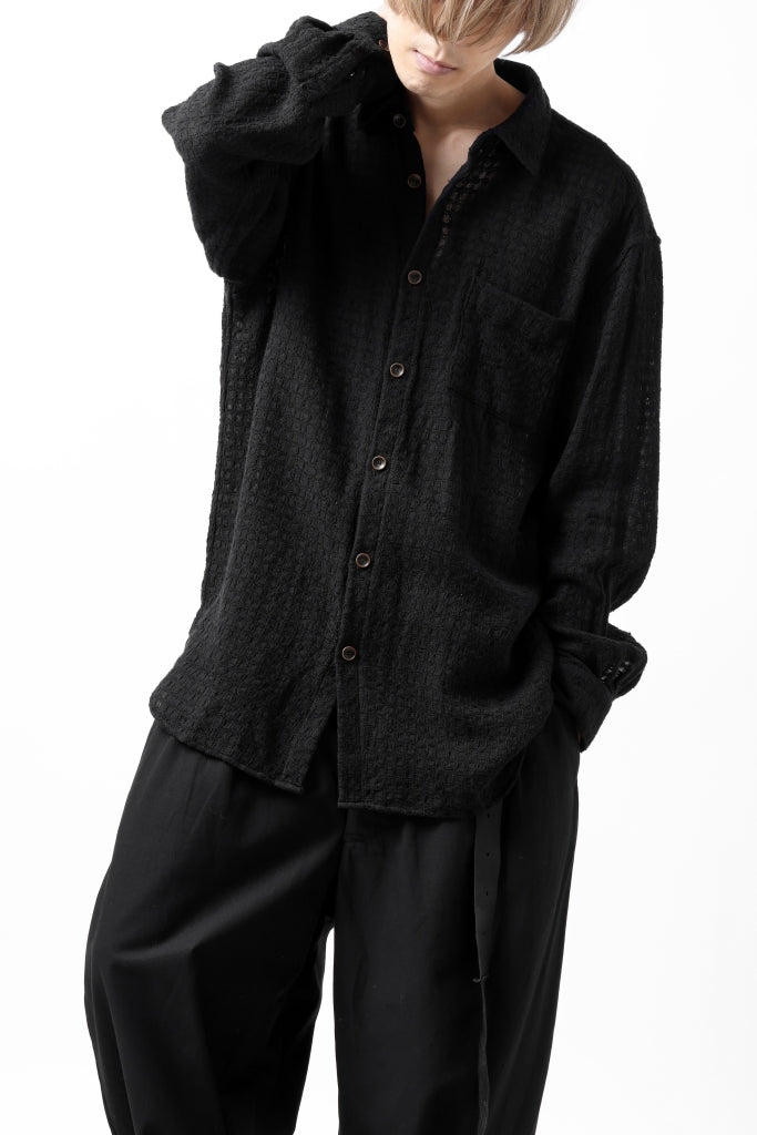 YUTA MATSUOKA plain shirt / dobby check