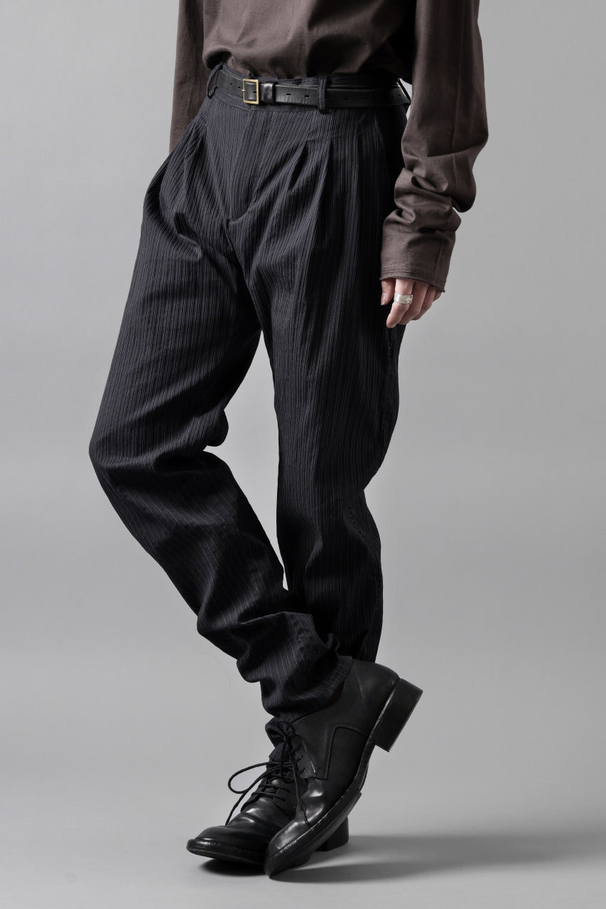 incarnation TUCK WAIST TROUSERS / STITCHED WASHER STRIPE