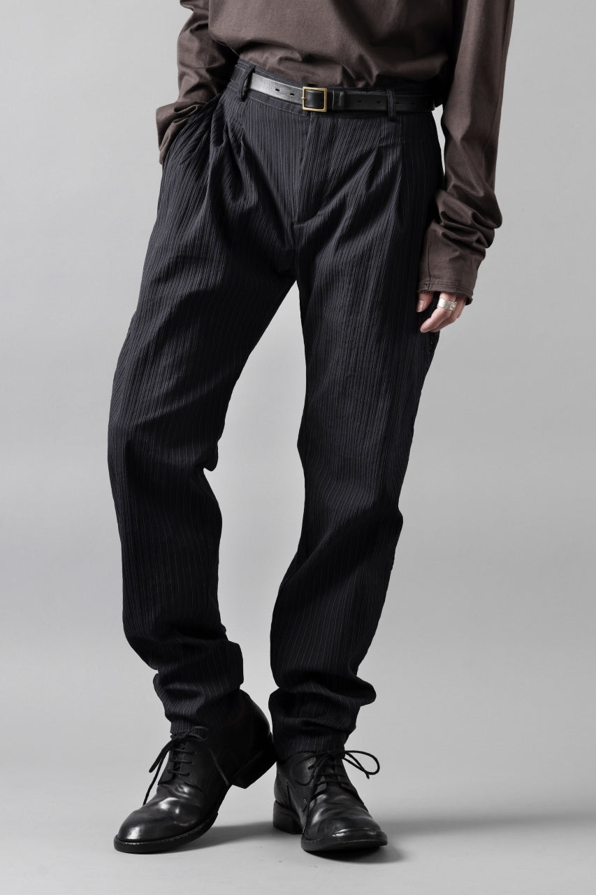 incarnation TUCK WAIST TROUSERS / STITCHED WASHER STRIPE