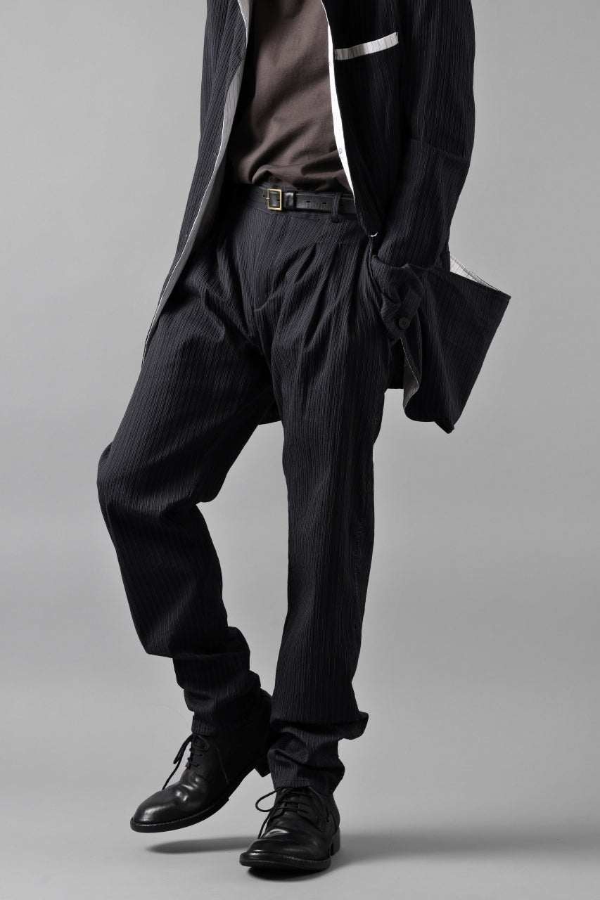 incarnation TUCK WAIST TROUSERS / STITCHED WASHER STRIPE