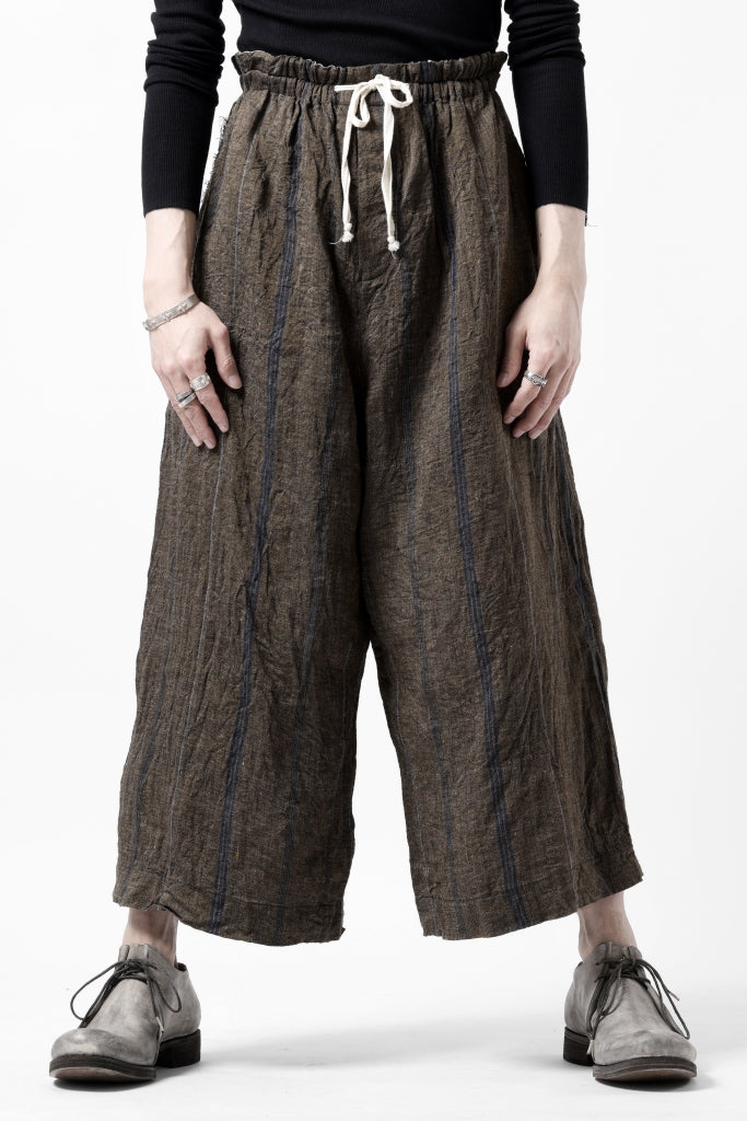 YUTA MATSUOKA buggy trousers / natural wrinkles linen