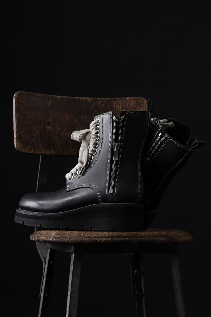 A.F ARTEFACT × Portaille DOUBLE SIDE ZIP BOOTS / ITALIAN VACHETTA SMOOTH