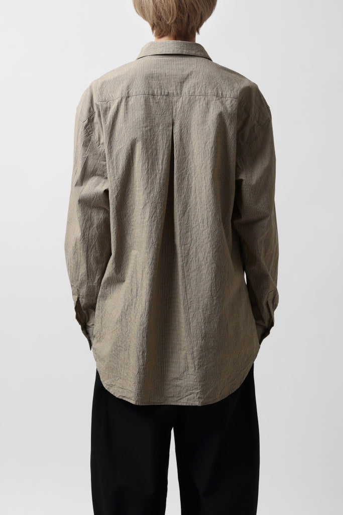 YUTA MATSUOKA exclusive plain shirt / organic cotton washer check