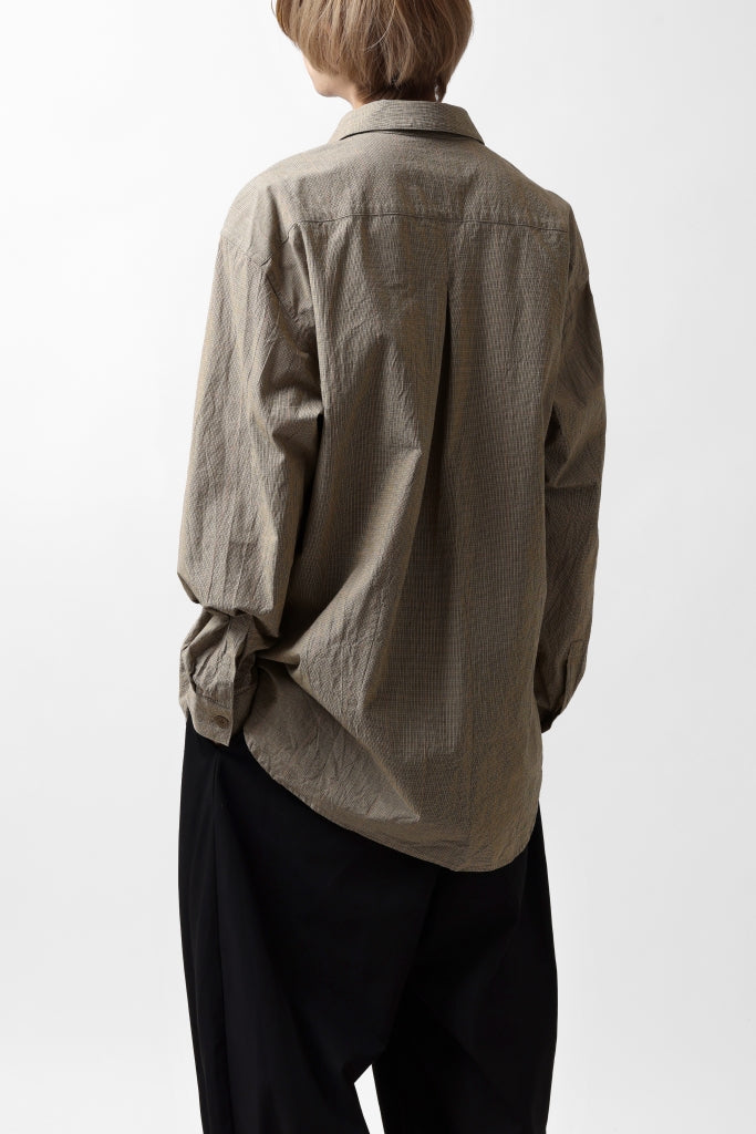 YUTA MATSUOKA exclusive plain shirt / organic cotton washer check