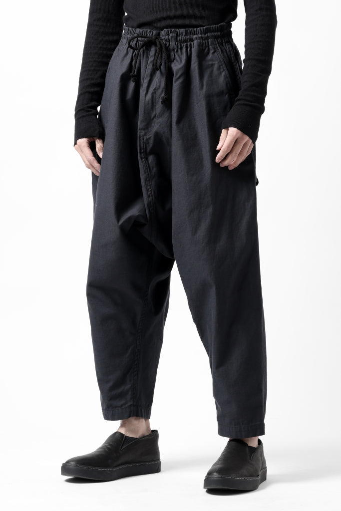 Y's SARROUEL PANTS PAINTER-DETAIL / BACK SATIN VULCANIZATION COTTON