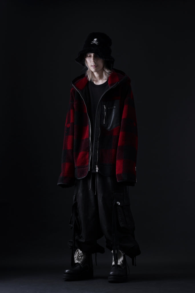 mastermind JAPAN BUFFALO-PLAID SHERPA JACKET / BOXY FIT