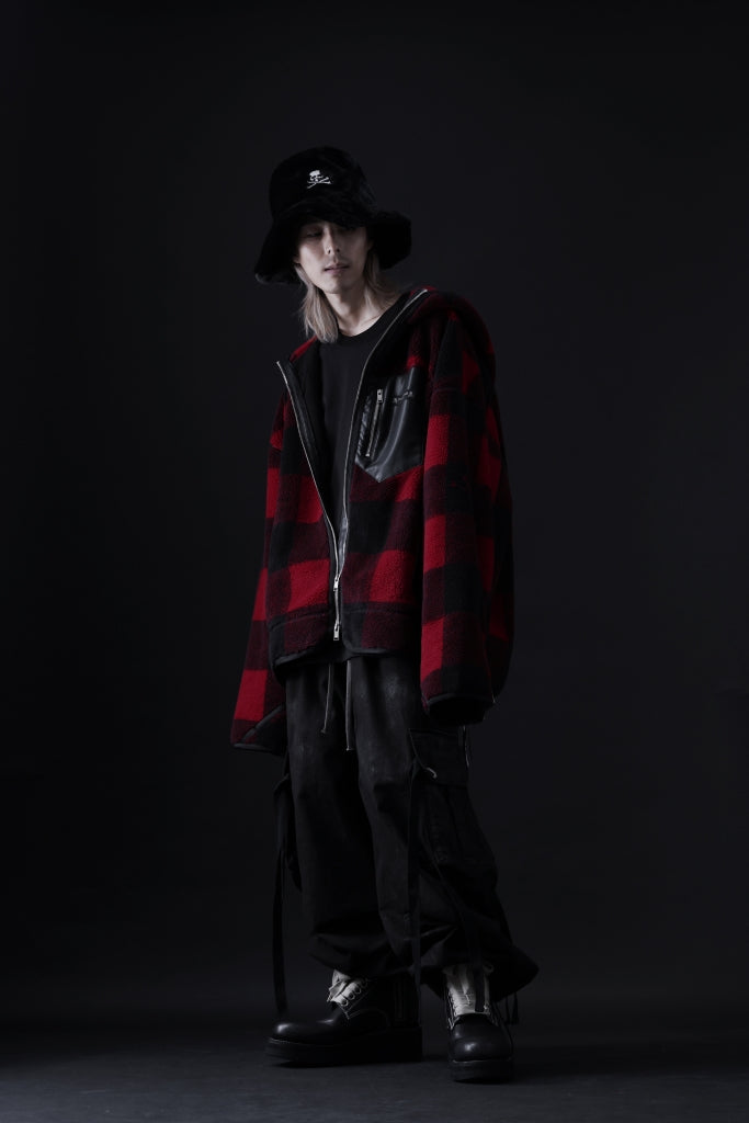 mastermind JAPAN BUFFALO-PLAID SHERPA JACKET / BOXY FIT