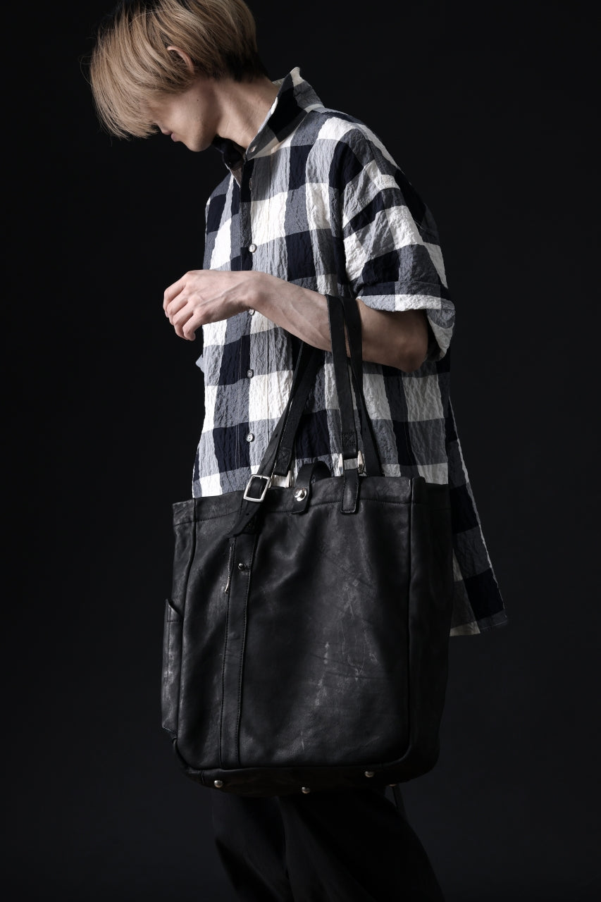 ISAMU KATAYAMA BACKLASH TOTE BAG / DOUBLE SHOULDER OBJECT DYED