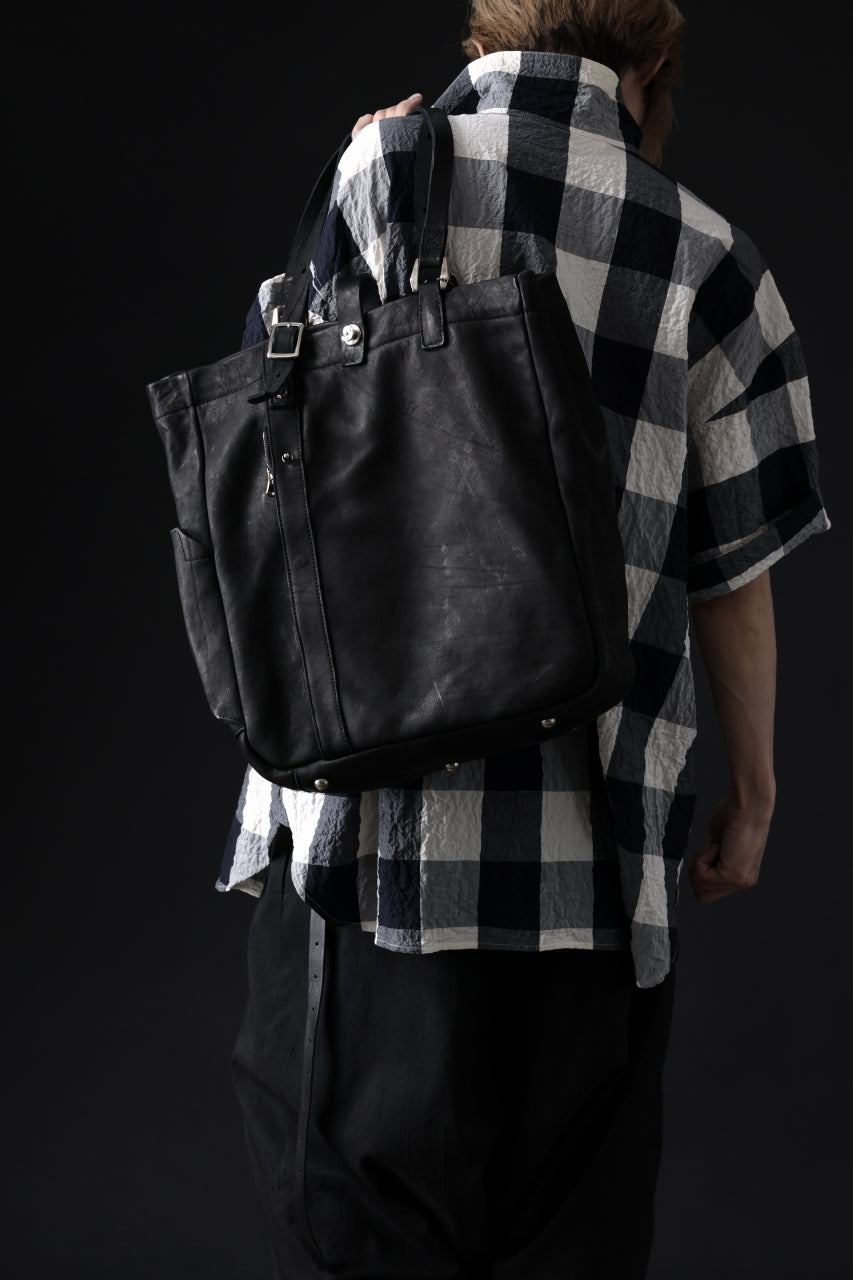 ISAMU KATAYAMA BACKLASH TOTE BAG / DOUBLE SHOULDER OBJECT DYED