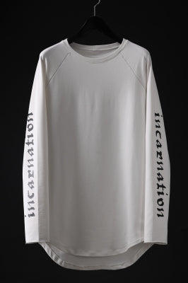 incarnation exclusive RAGLAN LONG SLEEVE TOP / PRINTED ELASTIC F.TERRY