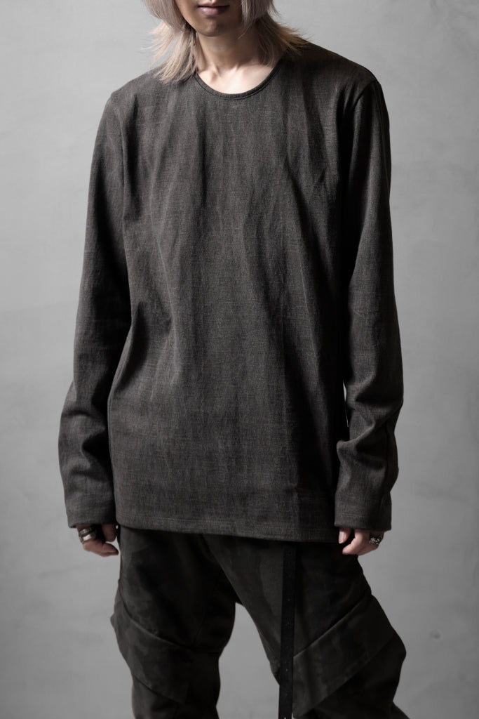 black crow x LOOM exclusive long sleeve tops / sumi dyed cotton jersey