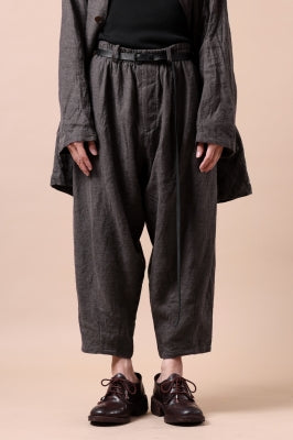 YUTA MATSUOKA easy darts pants / brushed linen canvas