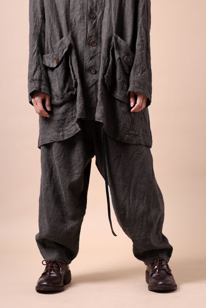 YUTA MATSUOKA easy darts pants / brushed linen canvas