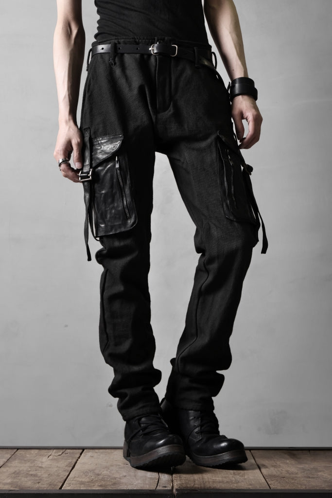 incarnation SLIM ARMY PANTS MP-3 / DYEING CANVAS+HORSE LEATHER