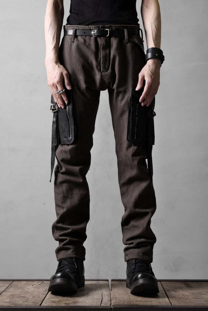 incarnation SLIM ARMY PANTS MP-3 / DYEING CANVAS+HORSE LEATHER