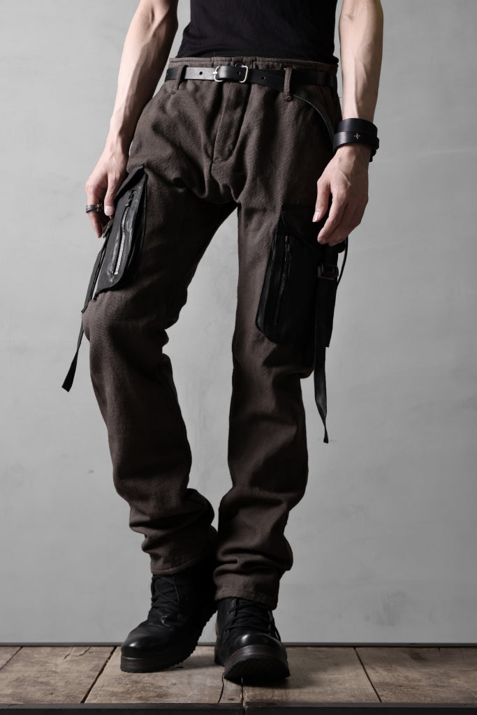 incarnation SLIM ARMY PANTS MP-3 / DYEING CANVAS+HORSE LEATHER