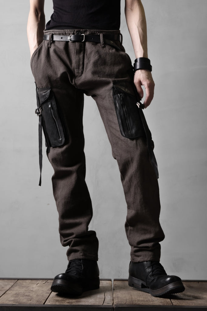 incarnation SLIM ARMY PANTS MP-3 / DYEING CANVAS+HORSE LEATHER