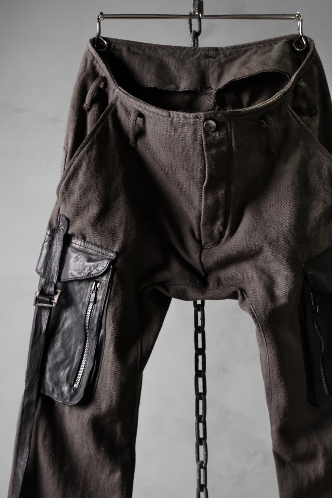 incarnation SLIM ARMY PANTS MP-3 / DYEING CANVAS+HORSE LEATHER