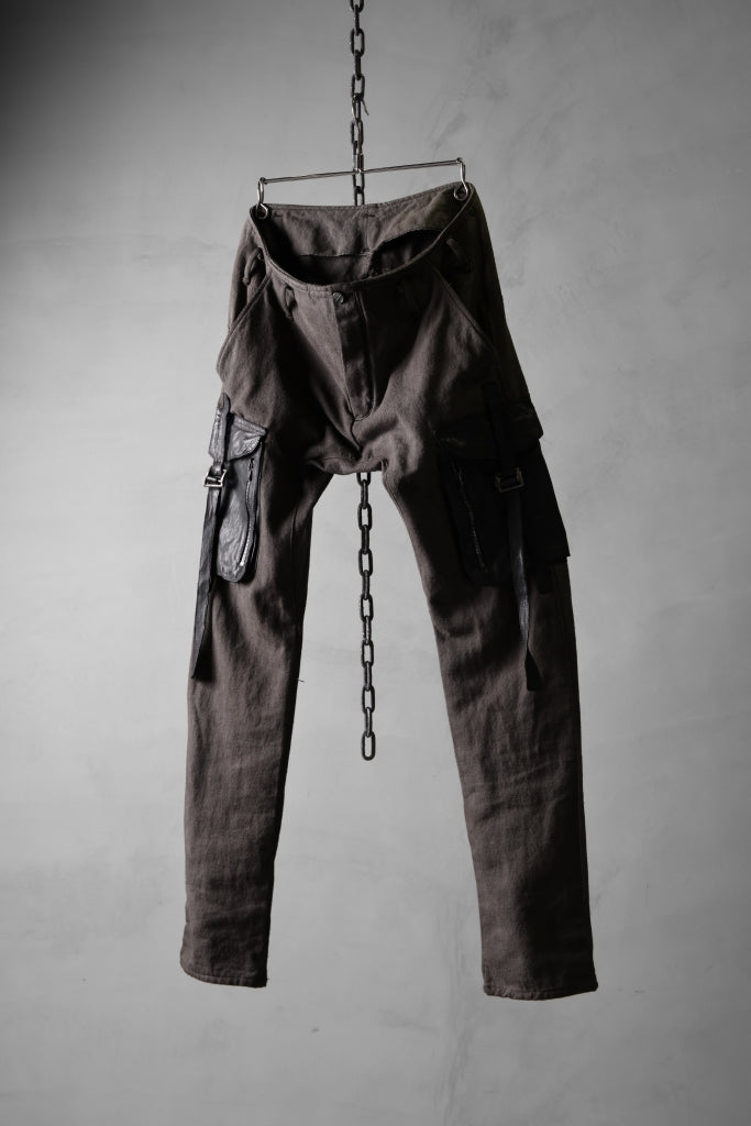 incarnation SLIM ARMY PANTS MP-3 / DYEING CANVAS+HORSE LEATHER