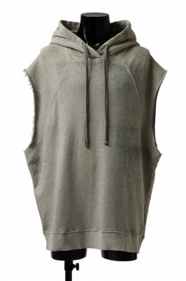 thomkrom SPLAY DYED SLEEVELESS HOODIE TOPS