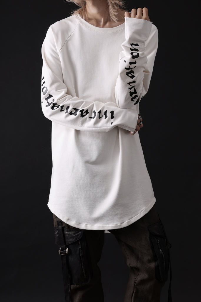 incarnation exclusive RAGLAN LONG SLEEVE TOP / PRINTED ELASTIC F.TERRY