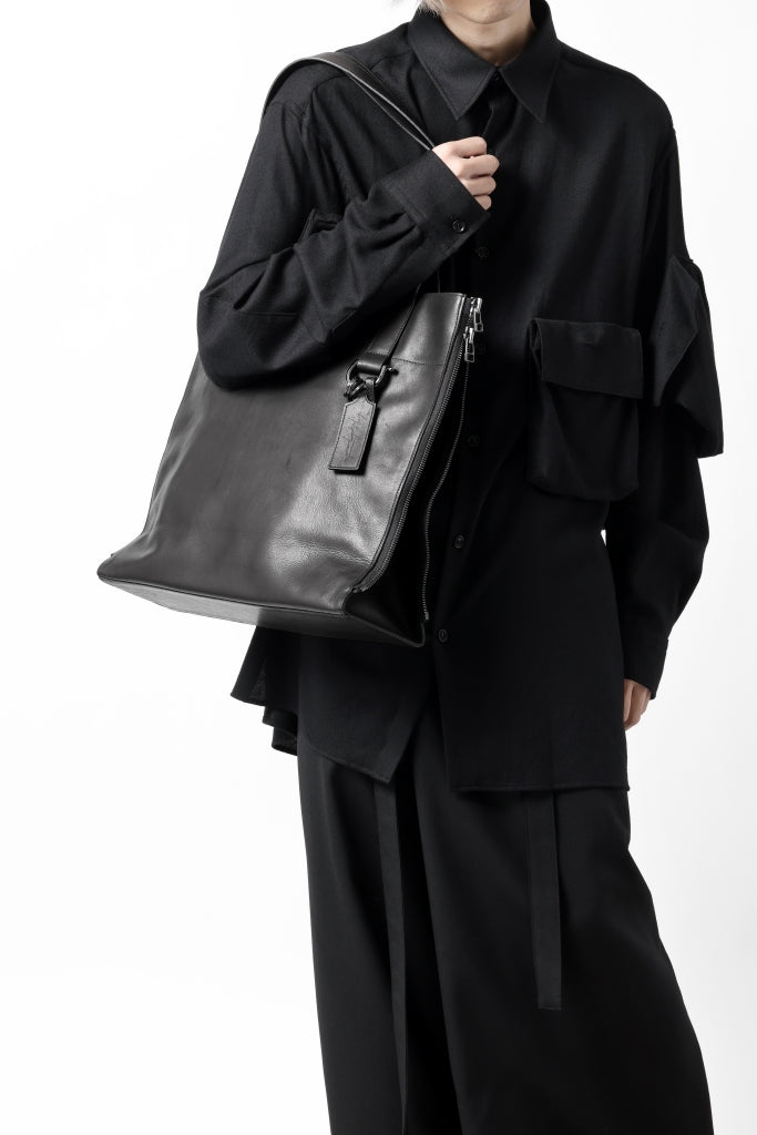 discord Yohji Yamamoto Side Zip Tote Bag L / Soft Shrink Cow Leather
