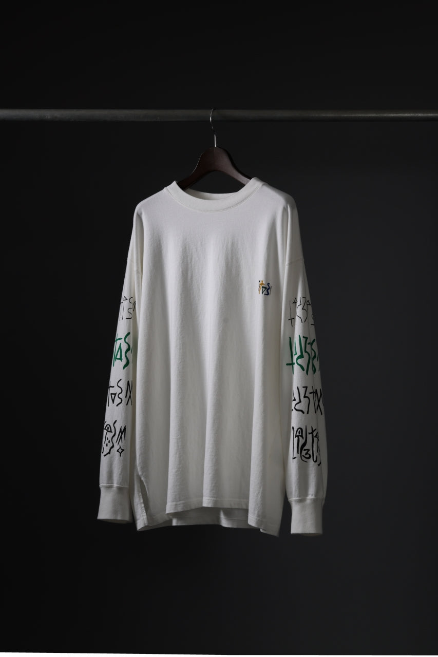 [ LS T-Shirt ] FACETASM GRAPHIC LONG SLEEVE TEE  Price / ￥19,800- (in tax) Foreign Price / ≒ $135.00 or €123,95 Size / 05 Color / White Material / Cotton